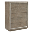 Bowery Hill 5-Drawer Chest in Gray Washed Oak and Light Gray