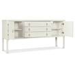 Bowery Hill Grasscloth Server with Raffia Accents in White Wood