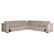 Bowery Hill 5-Piece Power Reclining Sectional in Gray Leather