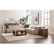 Bowery Hill 5-Piece Power Reclining Sectional in Gray Leather