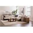 Bowery Hill 5-Piece Power Reclining Sectional in Gray Leather