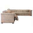 Bowery Hill 5-Piece Power Reclining Sectional in Beige Leather