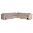 Bowery Hill 5-Piece Power Reclining Sectional in Beige Leather