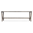 Bowery Hill Boho Cocktail Table with Fixed Shelf in Brown Wood