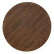 Bowery Hill 48in Round Pedestal Dining Table in Rustic Brown Wood
