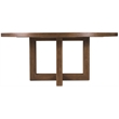 Bowery Hill 72in Round Pedestal Dining Table in Rustic Brown Wood