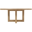Bowery Hill 72in Round Pedestal Dining Table in Light Brown Wood