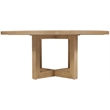 Bowery Hill 72in Round Pedestal Dining Table in Light Brown Wood