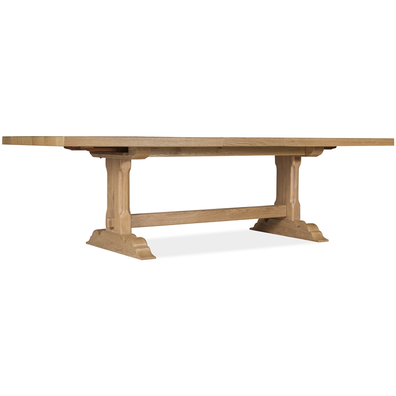 Bowery Hill Rectangle Dining Table with 20in Leaves in Light Brown