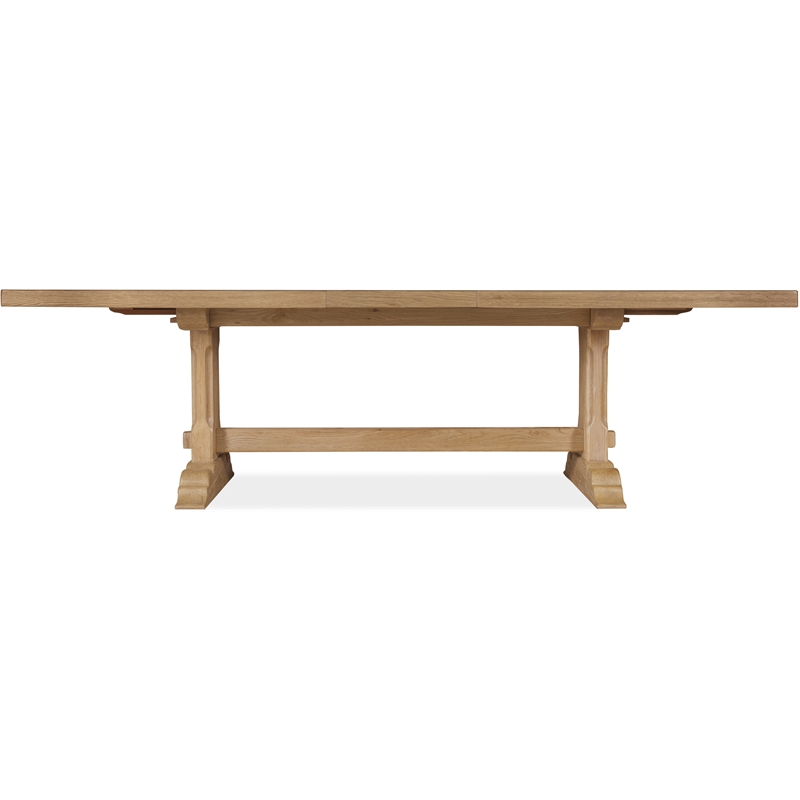 Bowery Hill Rectangle Dining Table with 20in Leaves in Light Brown