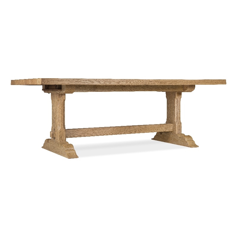 Bowery Hill Rectangle Dining Table with 20in Leaves in Light Brown
