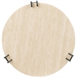 Bowery Hill Metal Spot Accent Table with Stone Top in Gray Finish
