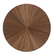 Bowery Hill Round Nightstand with Touch-Latch Doors in Medium Wood