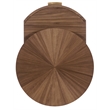 Bowery Hill Round Nightstand with Touch-Latch Doors in Medium Wood