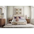 Bowery Hill 3-Drawer Nightstand with Dual-Outlet Charging in Medium Wood
