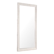 Bowery Hill Faux Onyx Frame Floor Mirror in Cream Resin Finish