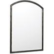 Bowery Hill Vertical Wall Mirror with Metal Frame in Gray Wood