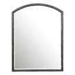 Bowery Hill Vertical Wall Mirror with Metal Frame in Gray Wood