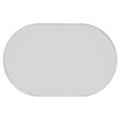 Bowery Hill Oval End Table with Beveled Glass in Cream Resin