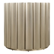 Bowery Hill Watch-Band End Table with Mirror Top in Gold Metal