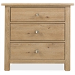 Bowery Hill 3-Drawer Nightstand with USB Charging in Light Brown