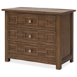 Bowery Hill 3-Drawer Bachelor's Chest with Geometric Fronts in Brown Wood
