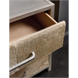 Bowery Hill Hair-on-Hide 3-Drawer Chest in Brown Leather Finish