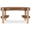 Bowery Hill Kidney-Shaped Writing Desk in Medium Wood Finish