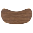 Bowery Hill Kidney-Shaped Writing Desk in Medium Wood Finish