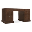 Bowery Hill 7-Drawer Executive Desk in Rich Dark Walnut Finish