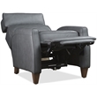 Bowery Hill Power Recliner with Pop-Up Headrest in Gray Leather