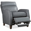 Bowery Hill Power Recliner with Pop-Up Headrest in Gray Leather