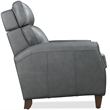 Bowery Hill Power Recliner with Pop-Up Headrest in Gray Leather