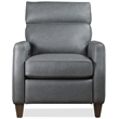 Bowery Hill Power Recliner with Pop-Up Headrest in Gray Leather