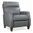 Bowery Hill Power Recliner with Pop-Up Headrest in Gray Leather