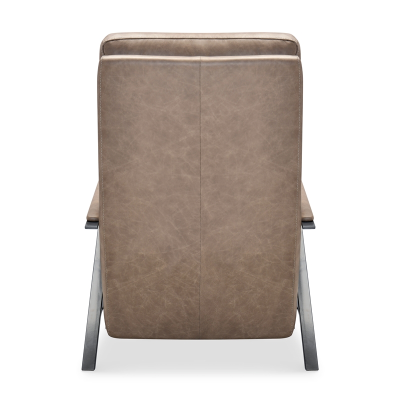 Bowery Hill Power Recliner with Power Headrest in Brown Leather