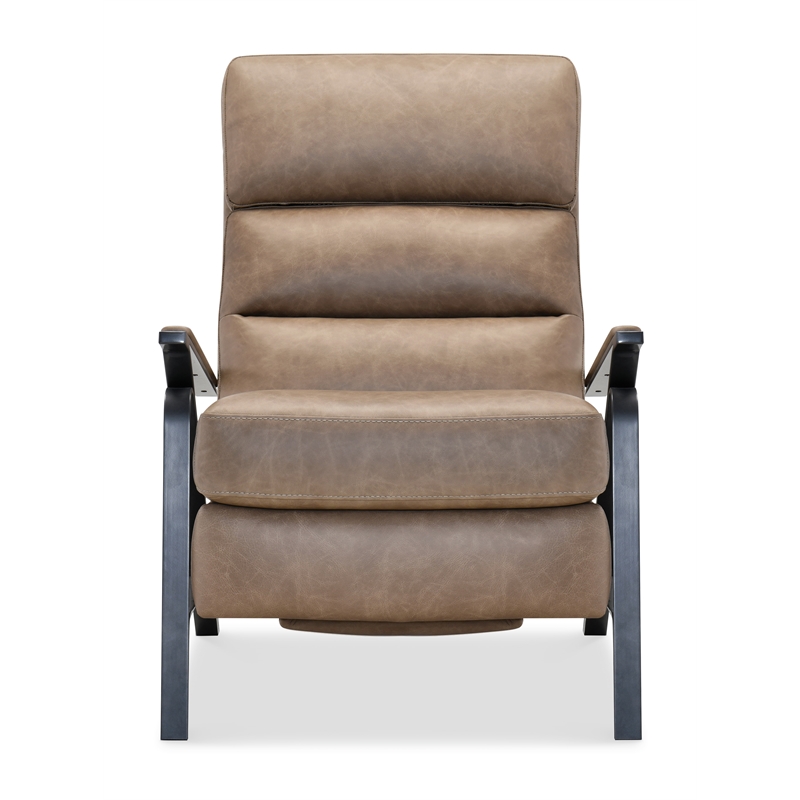 Bowery Hill Power Recliner with Power Headrest in Brown Leather