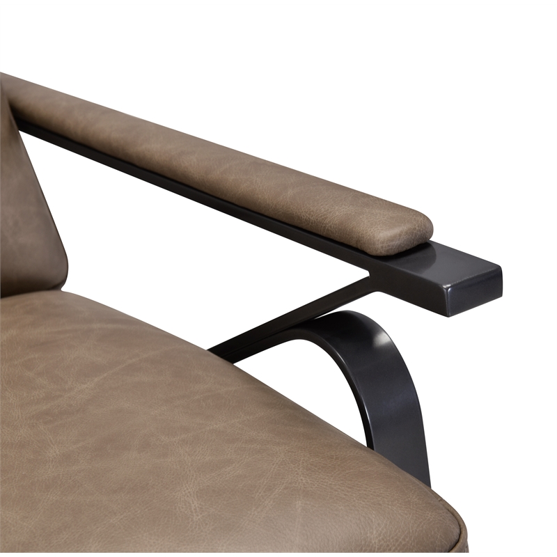 Bowery Hill Power Recliner with Power Headrest in Brown Leather
