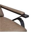 Bowery Hill Power Recliner with Power Headrest in Brown Leather