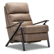 Bowery Hill Power Recliner with Power Headrest in Brown Leather