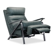 Bowery Hill Power Recliner with Power Headrest in Blue Leather