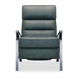 Bowery Hill Power Recliner with Power Headrest in Blue Leather