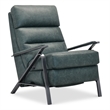Bowery Hill Power Recliner with Power Headrest in Blue Leather