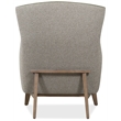 Bowery Hill Two-Tone Stationary Club Chair in Moss Green Leather