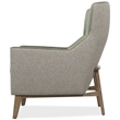 Bowery Hill Two-Tone Stationary Club Chair in Moss Green Leather