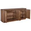 Bowery Hill 4-Door Buffet with Silverware Tray in Medium Wood