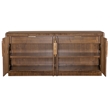 Bowery Hill 4-Door Buffet with Silverware Tray in Medium Wood