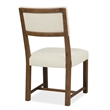 Bowery Hill Upholstered Dining Side Chair in Beige with Wood Frame