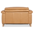Bowery Hill Oversized Power Recliner with Power Headrest in Brown