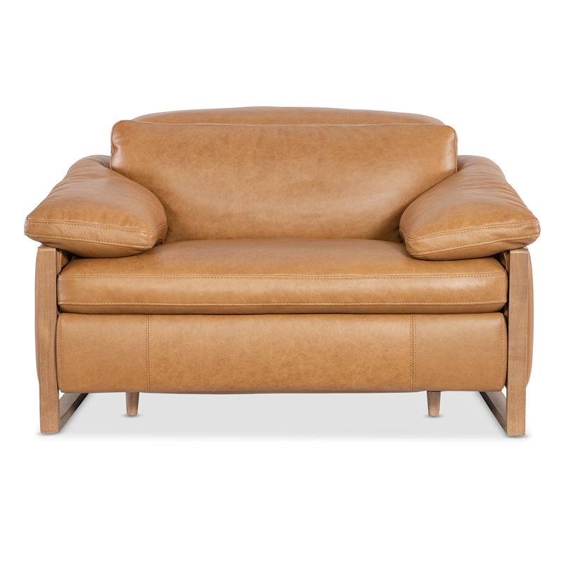 Bowery Hill Oversized Power Recliner with Power Headrest in Brown